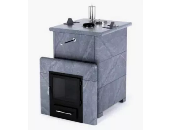 Дровяная печь для бани ИзиСтим Анапа в полноценном кожухе из талькохлорита сталь AISI 430 Дровяная печь для бани ИзиСтим Анапа в полноценном кожухе из талькохлорита сталь AISI 430